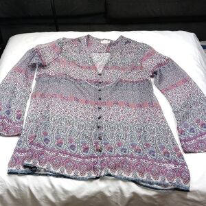 Converse One Star sheer colored womens button down top